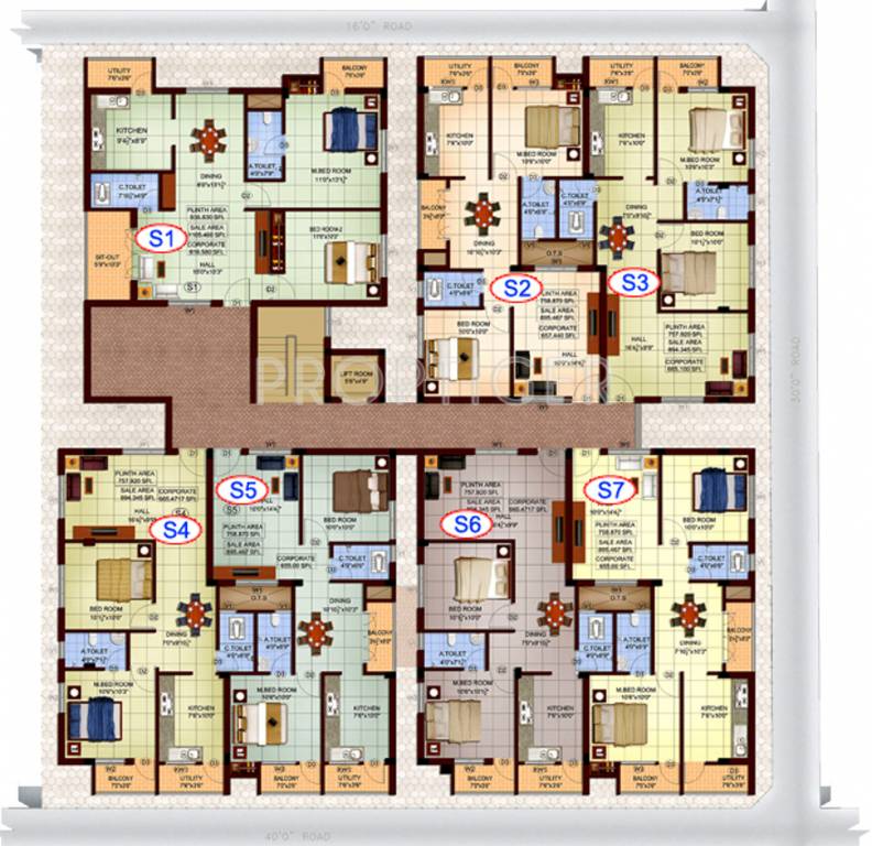Images for Cluster Plan of Sapthagiri Sarithra Apartment