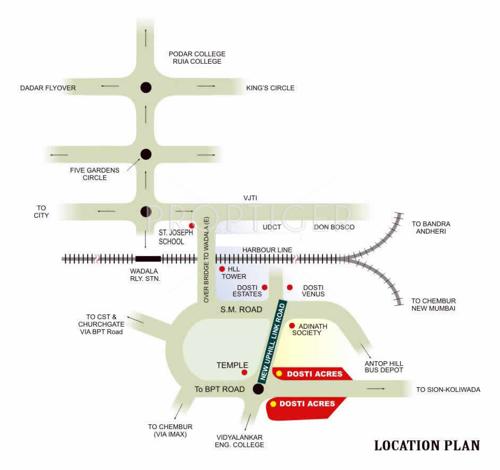  acres Images for Location Plan of Dosti Acres
