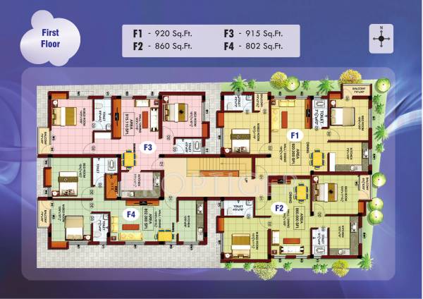 Images for Cluster Plan of Sapthagiri Sarayu Apartment