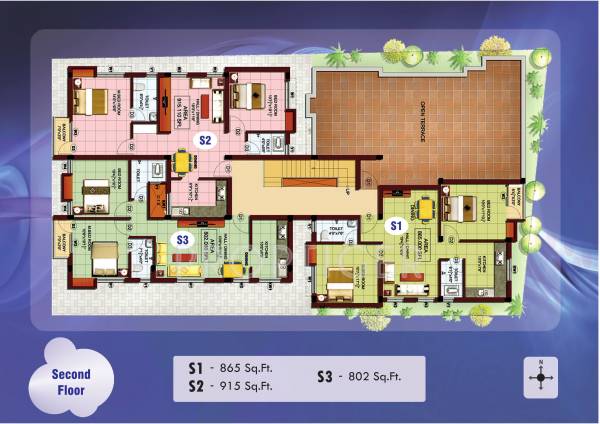 Images for Cluster Plan of Sapthagiri Sarayu Apartment