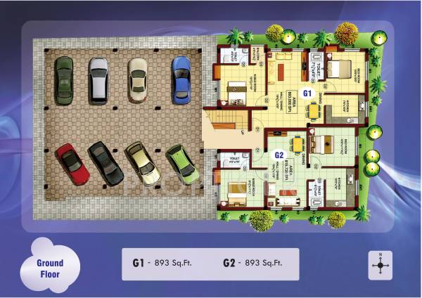 Images for Cluster Plan of Sapthagiri Sarayu Apartment