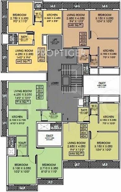 Images for Cluster Plan of Sahil Sai Ashtavinayak Apartments