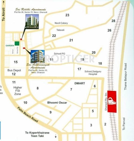 Images for Location Plan of Sahil Sai Ashtavinayak Apartments