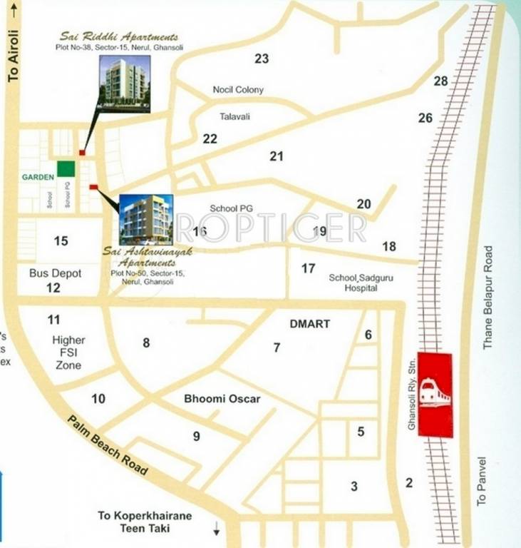 Images for Location Plan of Sahil Sai Ashtavinayak Apartments
