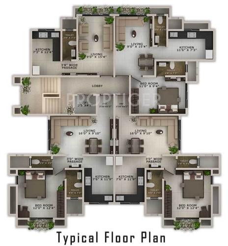 Images for Cluster Plan of Kunal Developers Shree Govind Apartments
