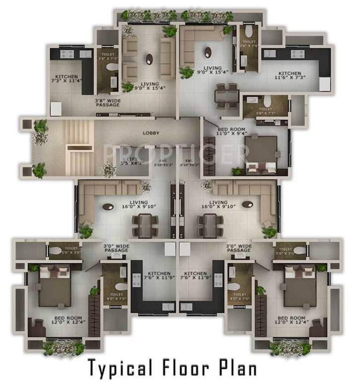 Images for Cluster Plan of Kunal Developers Shree Govind Apartments