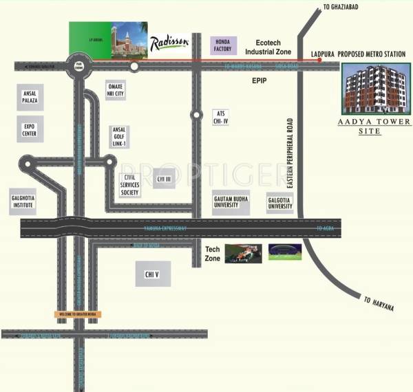 Images for Location Plan of Allure Aadya Tower Images for Location Plan of Allure Aadya Tower