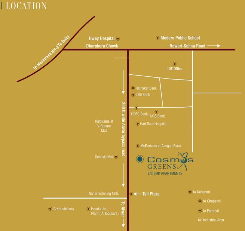  greens Images for Location Plan of Cosmos Greens