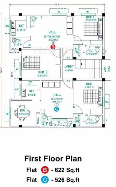 bethel-constructions alpha Alpha Cluster Plan for 1st Floor
