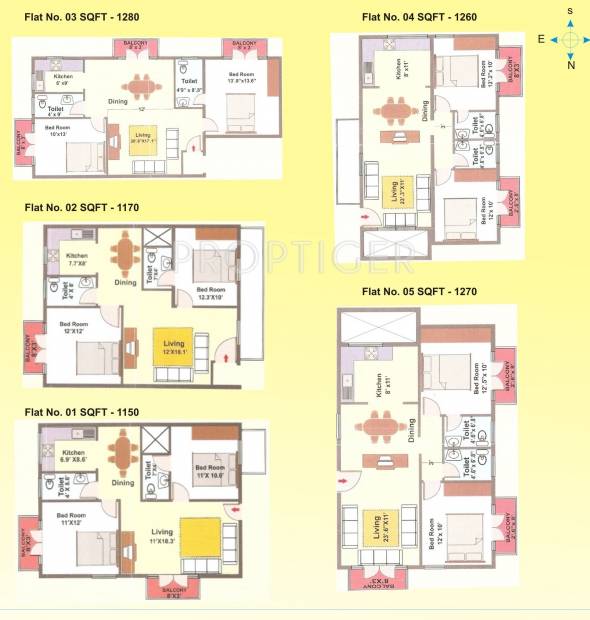 mahaghar-properties sagar-deep Sagar Deep  Cluster Plan from 1st to 5th Floor