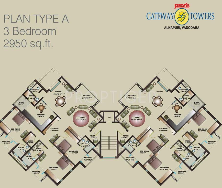  gateway towers Images for Cluster Plan of Pearls Gateway Towers
