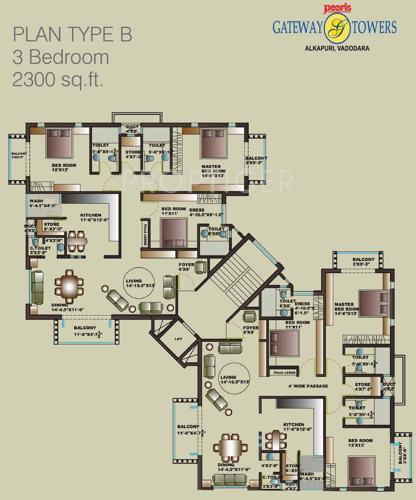  gateway-towers Images for Cluster Plan of Pearls Gateway Towers