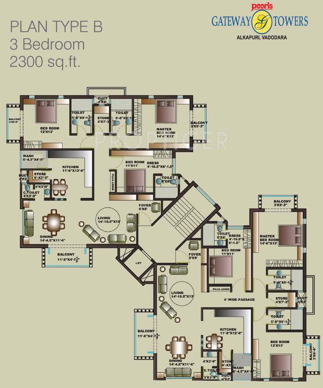  gateway towers Images for Cluster Plan of Pearls Gateway Towers