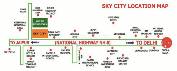Images for Location Plan of Shyam Developers Sky City Images for Location Plan of Shyam Developers Sky City