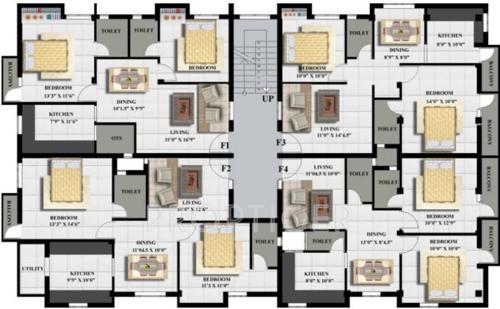 Aditi Mercury Cluster Plan for 1st Floor aditi-foundations mercury Aditi Mercury Cluster Plan for 1st Floor