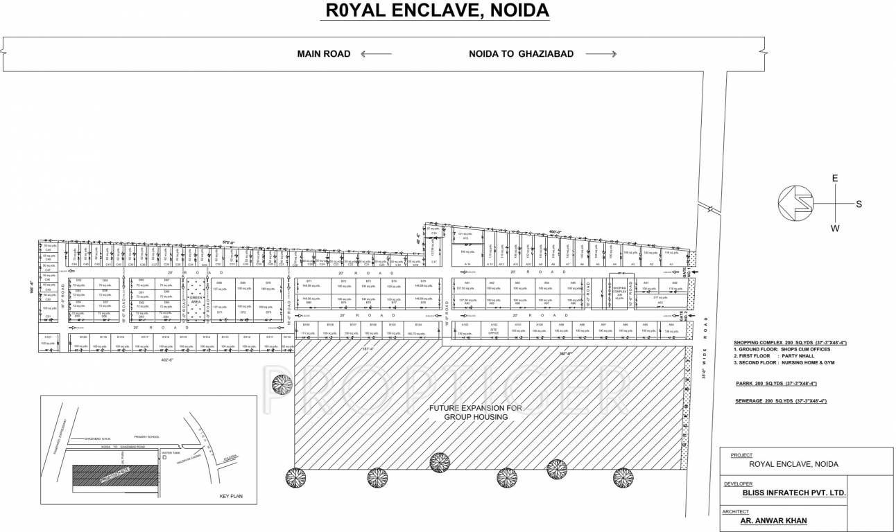 bliss infratech royal enclave phase i Layout Plan