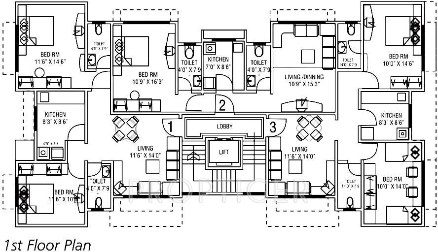  cannon Cannon Cluster Plan for 1st Floor