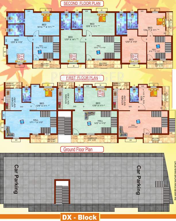  the perfect park Images for Cluster Plan of Perfect Builders The Perfect Park