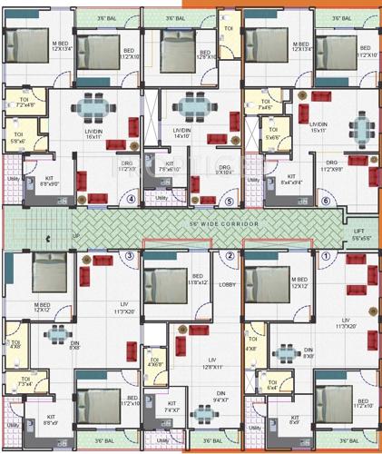 Images for Cluster Plan of SBR Builders Sujana Apartment 2