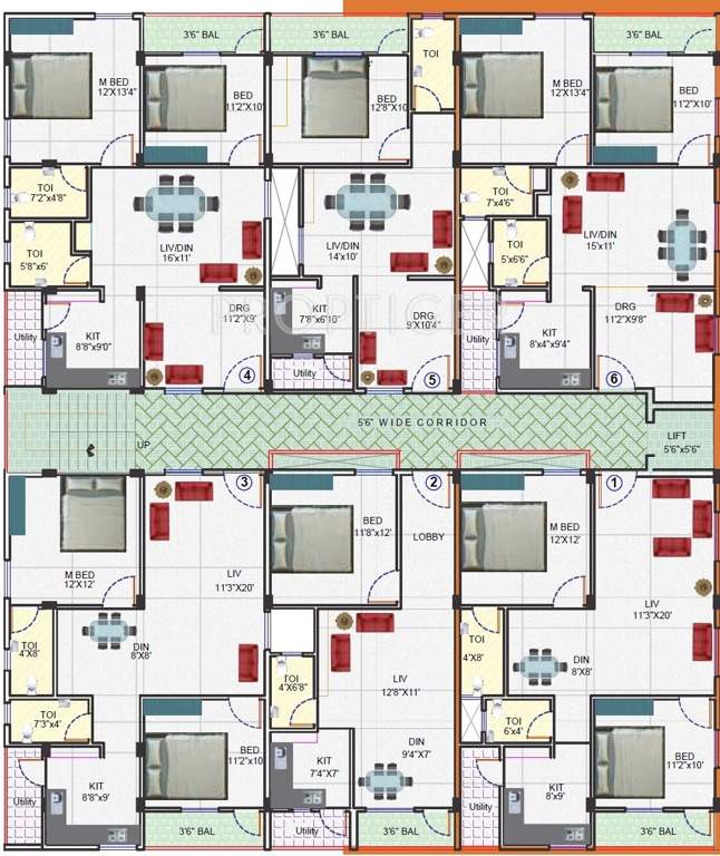 Images for Cluster Plan of SBR Builders Sujana Apartment 2