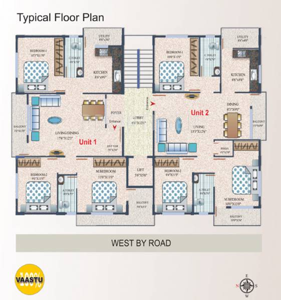  nandhanam Nandhanam Cluster Plan from 1st to 4th Floor