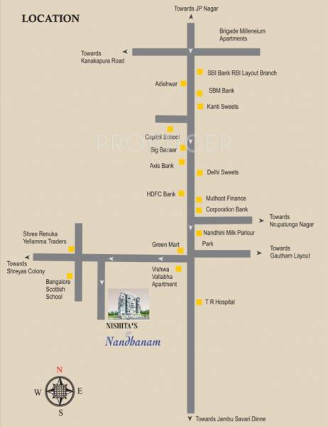  nandhanam Location Plan
