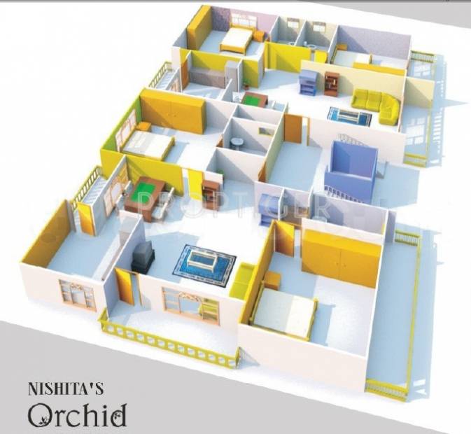 nishitas-properties orchid Orchid Cluster Plan from 1st to 4th Floor