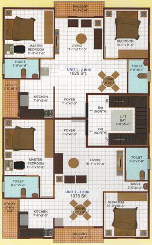 nishitas-properties siri-meridian Siri Meridian Cluster Plan from 1st to 4th Floor