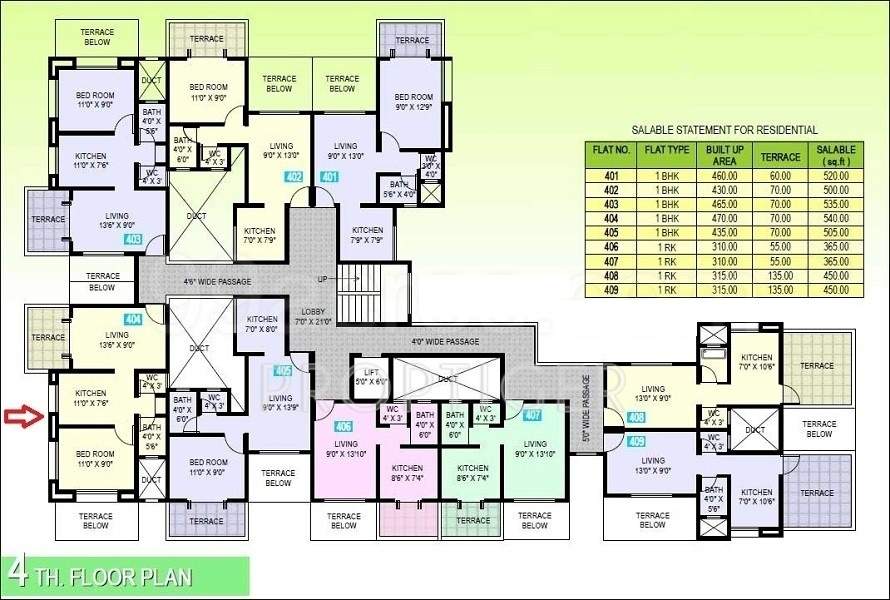 venkatesh oxy group golden dreams Golden Dreams Cluster Plan for 4th Floor