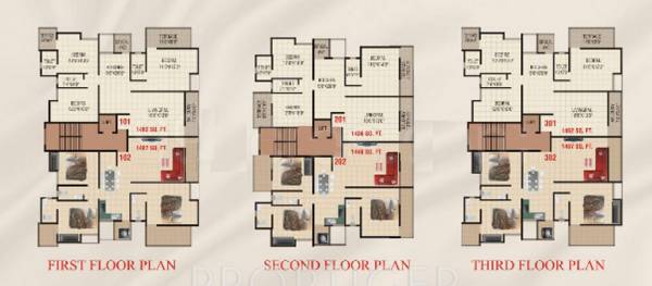 Kashish Park Cluster Plan from 1st to 3rd Floor kashish-park Kashish Park Cluster Plan from 1st to 3rd Floor