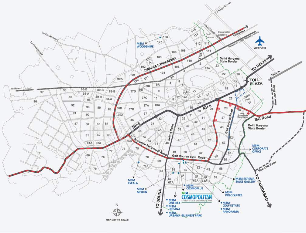  cosmopolitan Images for Location Plan of M3M Cosmopolitan