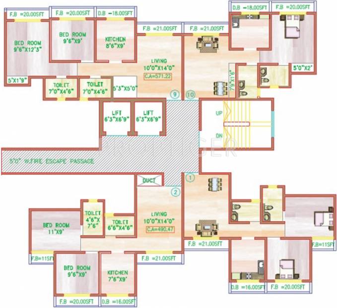  residency Images for Cluster Plan of Mahavir Residency