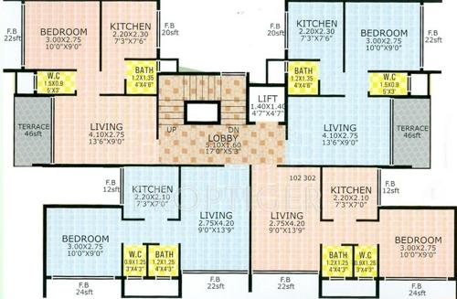 Royal Residency Cluster Plan from 1st to 4th Floor shivalay-group royal-residency Royal Residency Cluster Plan from 1st to 4th Floor
