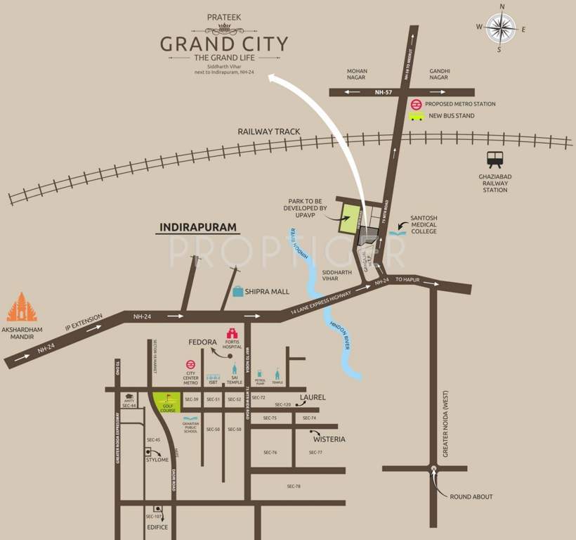 grand carnesia Images for Location Plan of Prateek Grand Carnesia