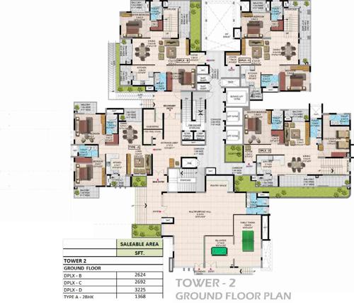  22-&-crest Images for Cluster Plan of Jain Grand West