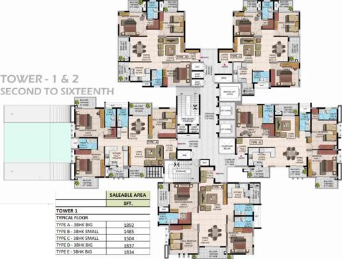  22-&-crest Images for Cluster Plan of Jain Grand West