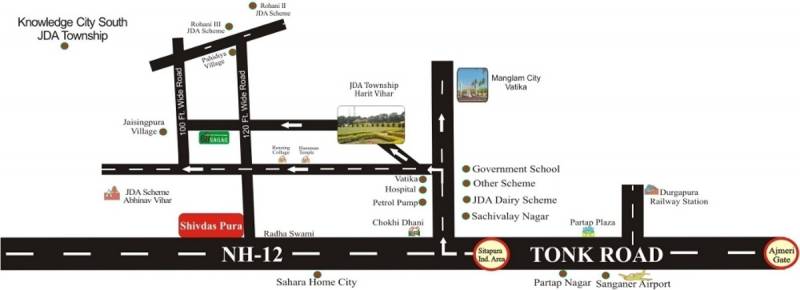 dharti-developers shree-nagar Location Plan