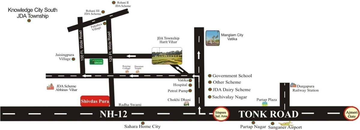 dharti developers shree nagar Location Plan