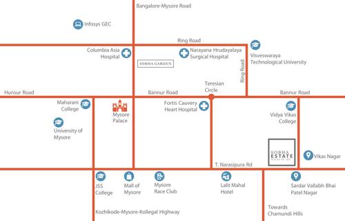 estate Images for Location Plan of Sobha Estate