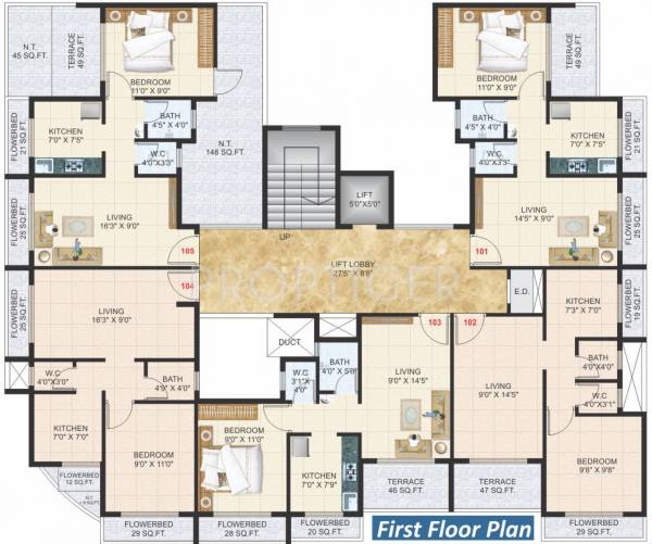 sai-amrut-developers aastha  Aastha Cluster Plan for 1st Floor