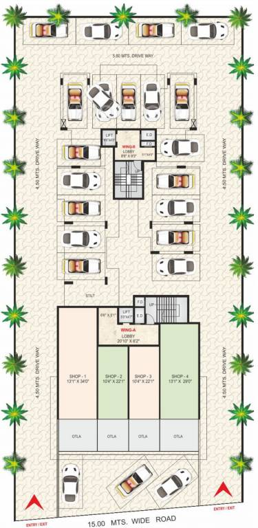 amrut Wing A,B Cluster Plan for Ground Floor