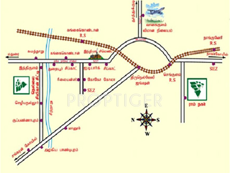 periyar realtors nellai silicon city Location Plan
