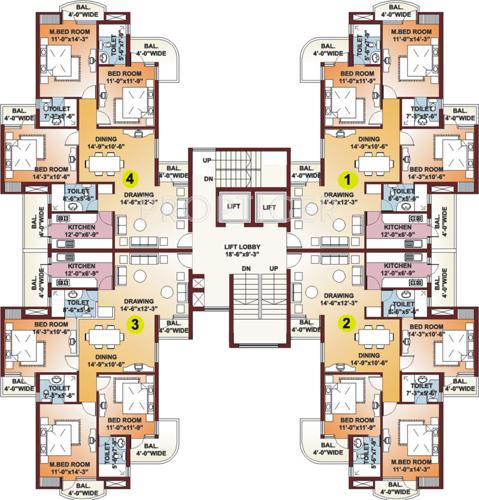 Images for Cluster Plan of Parsvnath Pratibha