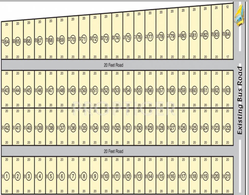 periyar realtors classic city Layout Plan