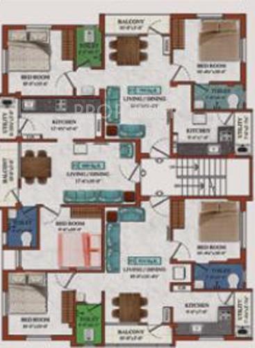 Images for Cluster Plan of Royal Prince Sri Sai Flats