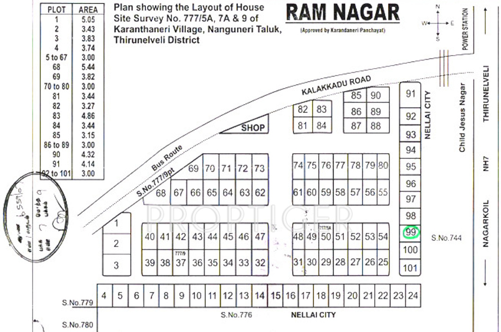 periyar realtors ram nagar Layout Plan