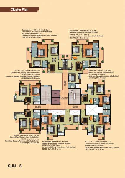 Sun 5 Cluster Plan for Typical Floor ultimo Sun 5 Cluster Plan for Typical Floor