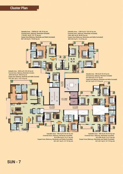 Sun 7 Cluster Plan for Typical Floor ultimo Sun 7 Cluster Plan for Typical Floor
