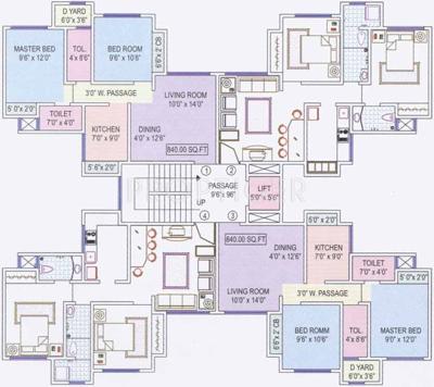 Images for Cluster Plan of Prescon Realtors Prestige Residency Pinewood