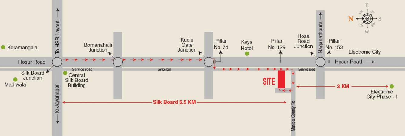 gurukrupa Images for Location Plan of Metropolis Gurukrupa